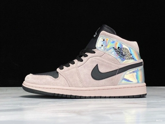 Bmlin Shoes 1 Mid Jordan Air BQ6472-602 Powder (W) Iridescent Dirty 0713